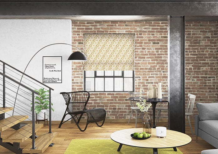 Gusta, Ochre - Twist&Fit Roman Blind - Image 5